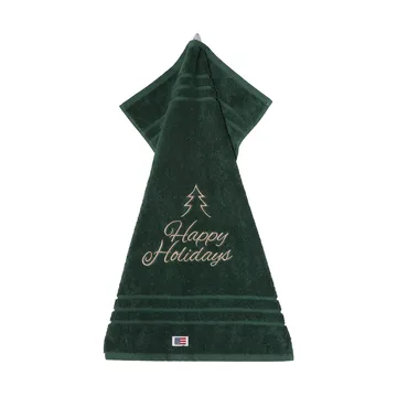 Happy Holidays Juniper organic towel 50x70 cm - Green-Light Beige - Lexington