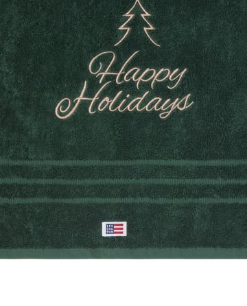 Happy Holidays Juniper organic towel 50x70 cm - Green-Light Beige - Lexington