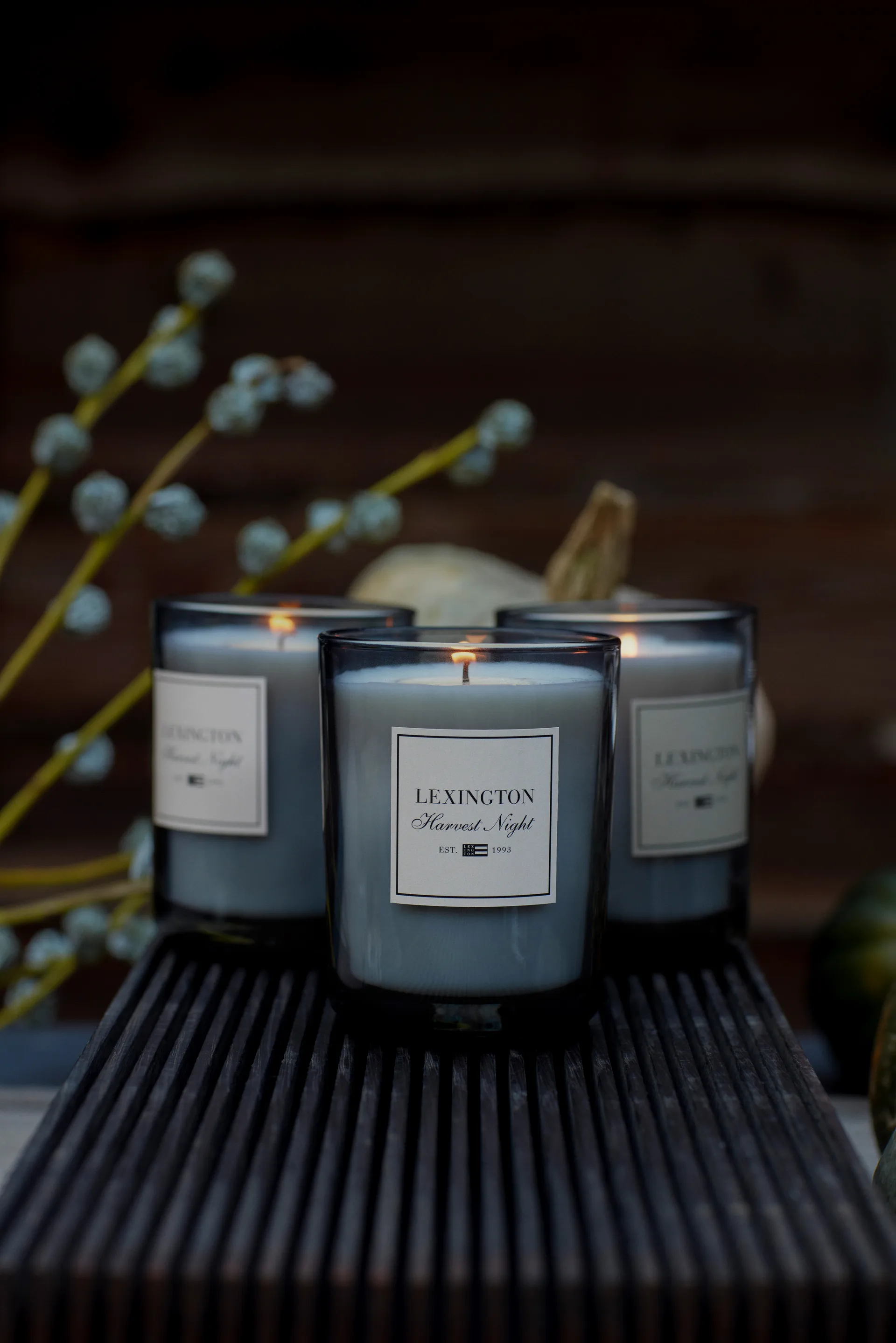 Harvest Night scented candle, Dark Grey Lexington