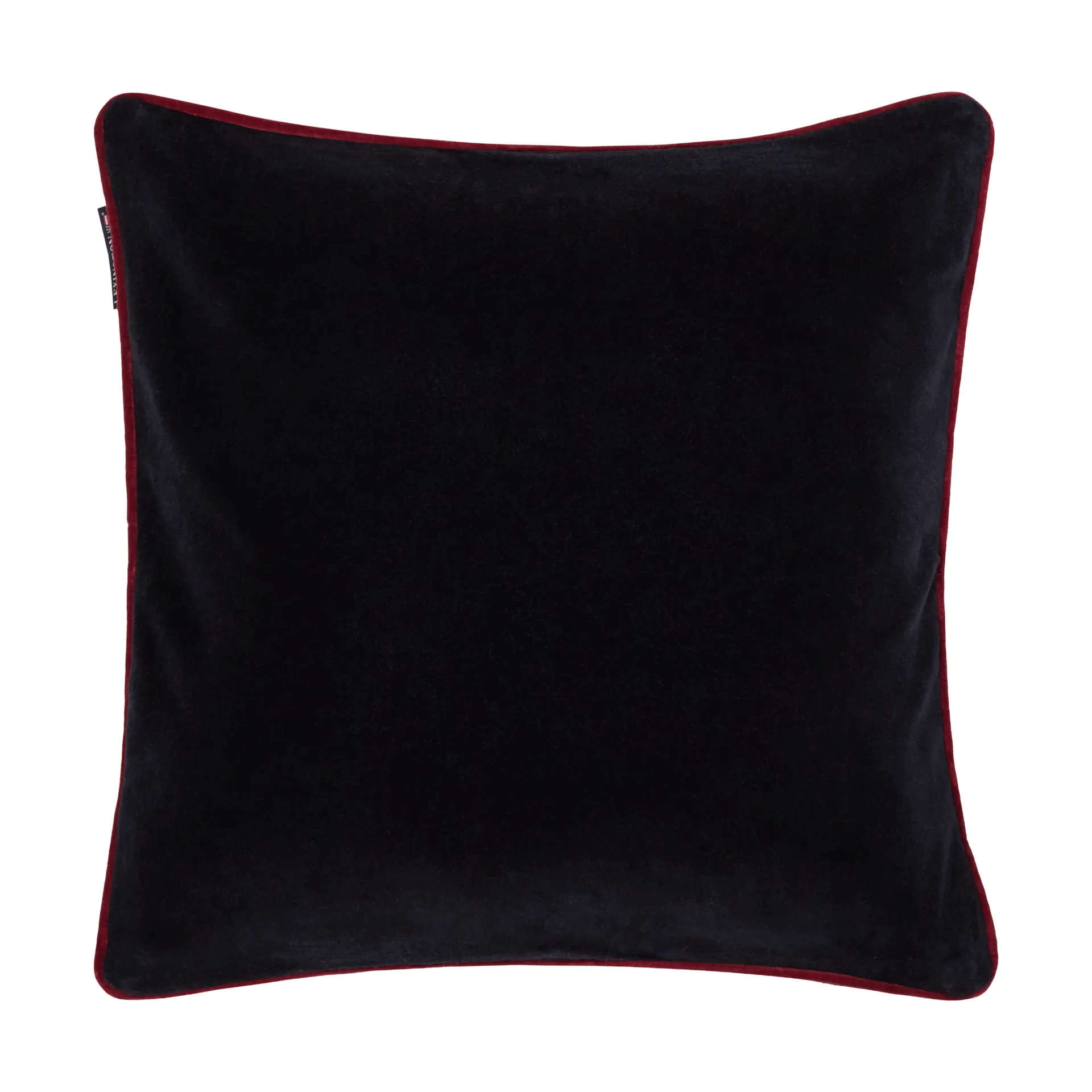 Heart organic cotton velvet cushion cover, Black-multi, 50x50 cm Lexington