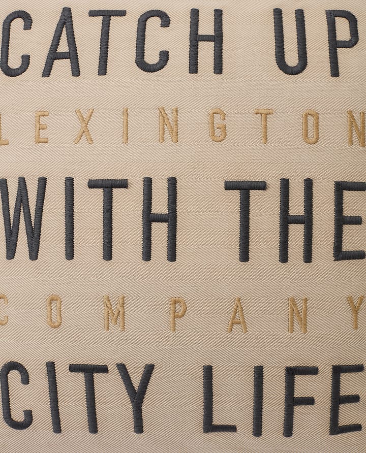 Herringbone Cotton Flanell pillowcase 50x50 cm, Light beige Lexington