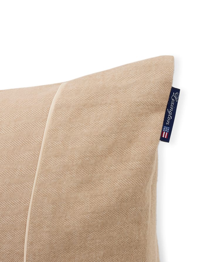Herringbone Flanell pillowcase 50x60 cm, Beige-off white Lexington