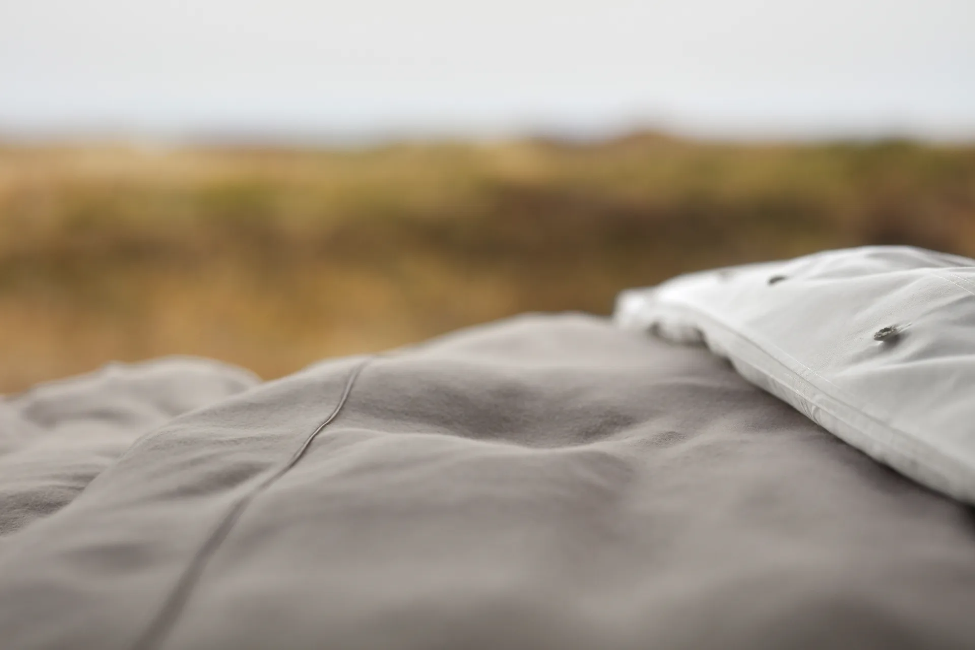 Herringbone Flannel duvet cover 150x210 cm, Beige-off white Lexington