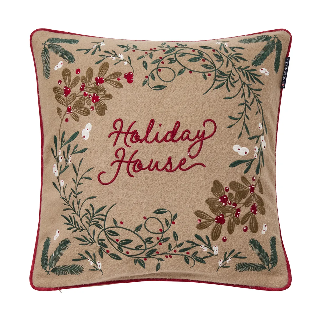 Holiday House wool mix cushion cover 50x50 cm, Beige-multi Lexington