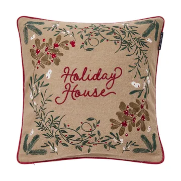 Holiday House wool mix cushion cover 50x50 cm - Beige-multi - Lexington