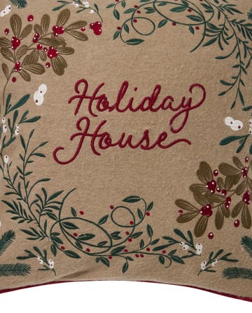 Holiday House wool mix cushion cover 50x50 cm - Beige-multi - Lexington
