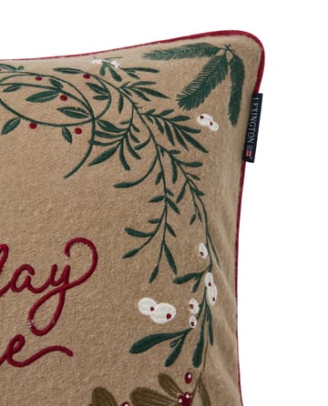 Holiday House wool mix cushion cover 50x50 cm - Beige-multi - Lexington