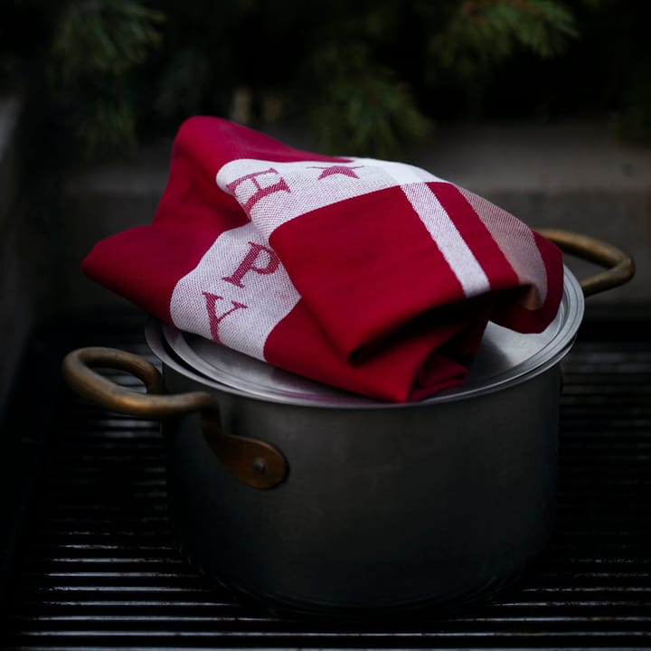 Holiday kitchen towel 50x70 cm - red-white - Lexington