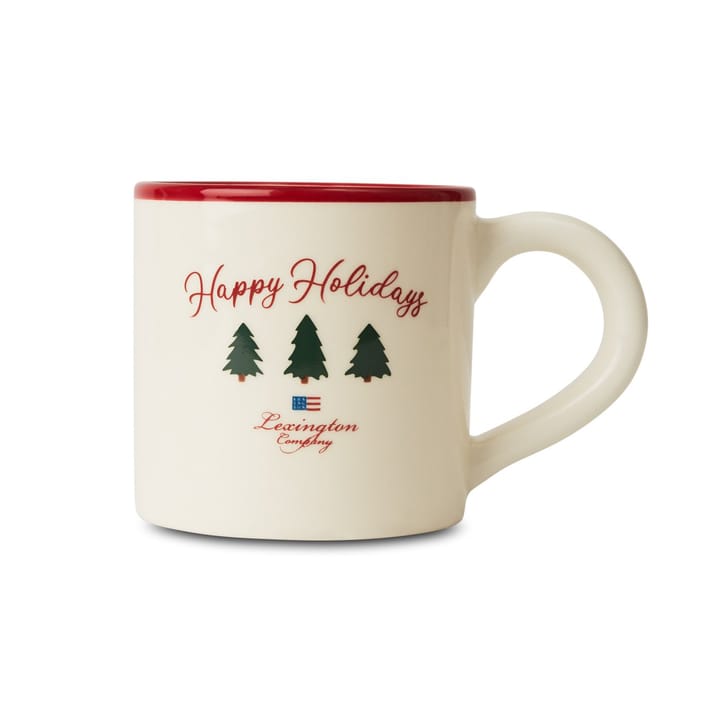 Holiday mug earthenware - white - Lexington