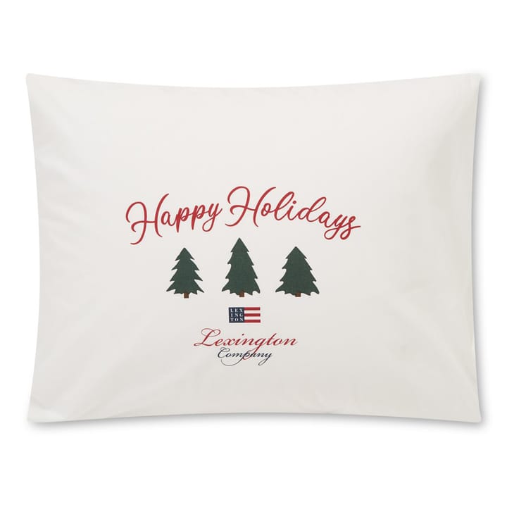 Holiday Printed Cotton Poplin pillowcase 50x60 cm - white - Lexington