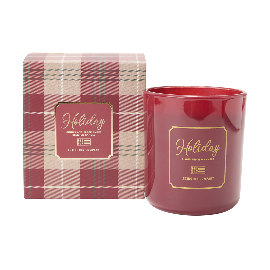 Lexington Holiday scented candle 40 hours Ginger Black Amber