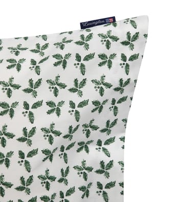 Holly Printed Cotton Sateen pillowcase 50x60 cm - White-green - Lexington