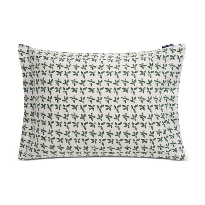 Holly Printed Cotton Sateen pillowcase 50x60 cm - White-green - Lexington