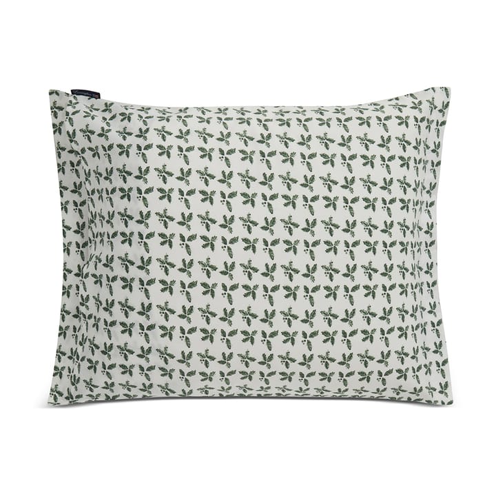 Holly Printed Cotton Sateen pillowcase 50x60 cm - White-green - Lexington