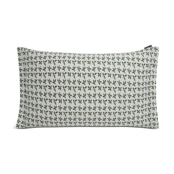 Holly Printed Cotton Sateen pillowcase 50x90 cm - White-green - Lexington
