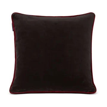 Holly Wrath Cotton Velvet cushion cover 50x50 cm - Dark grey-green-red - Lexington