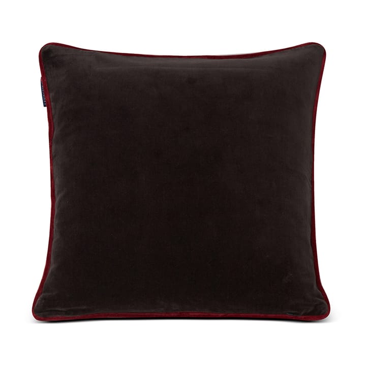 Holly Wrath Cotton Velvet cushion cover 50x50 cm - Dark grey-green-red - Lexington