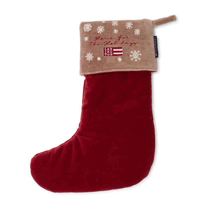 Home for the Holidays stocking - Red-beige - Lexington
