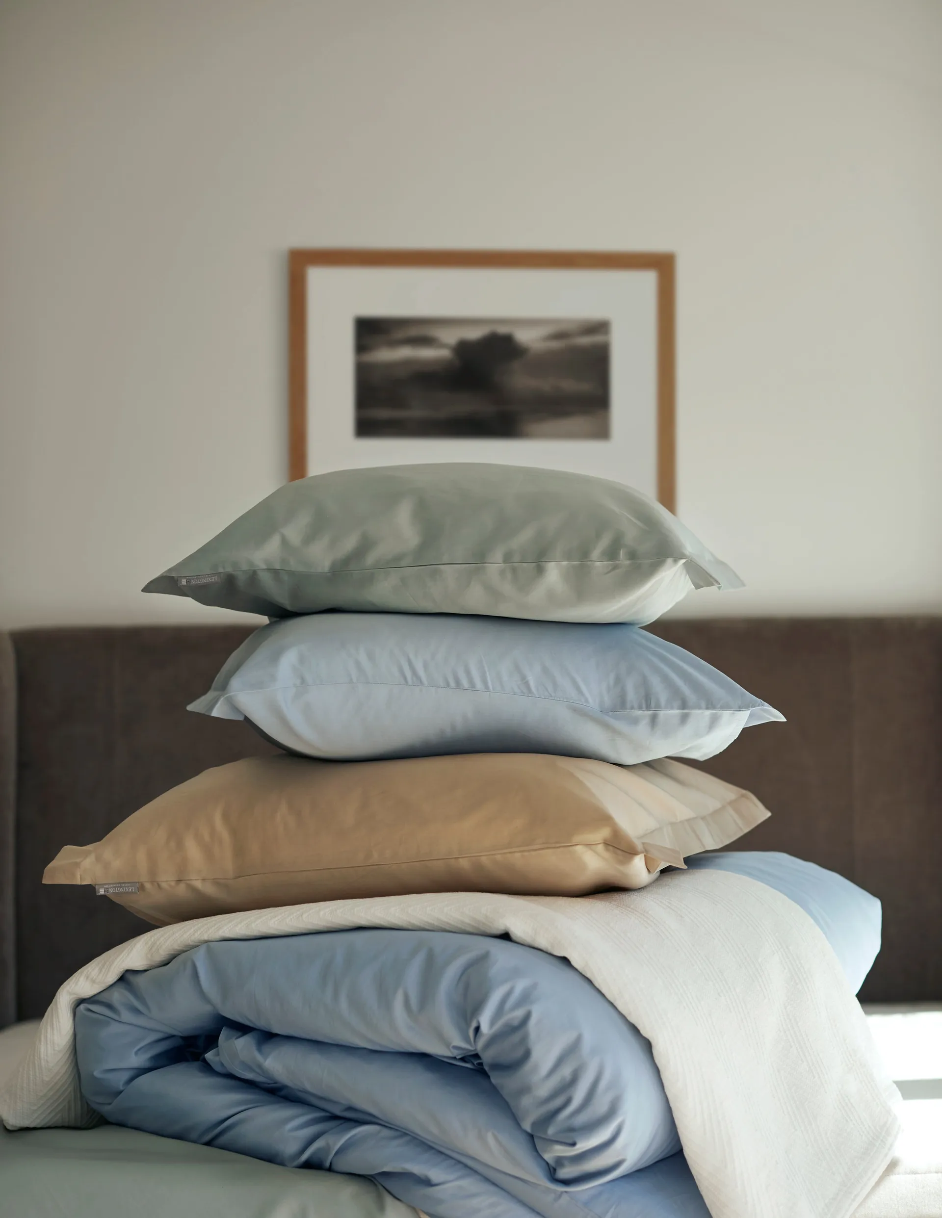 Hotel Cotton Sateen pillowcase 50x90 cm, Light beige Lexington