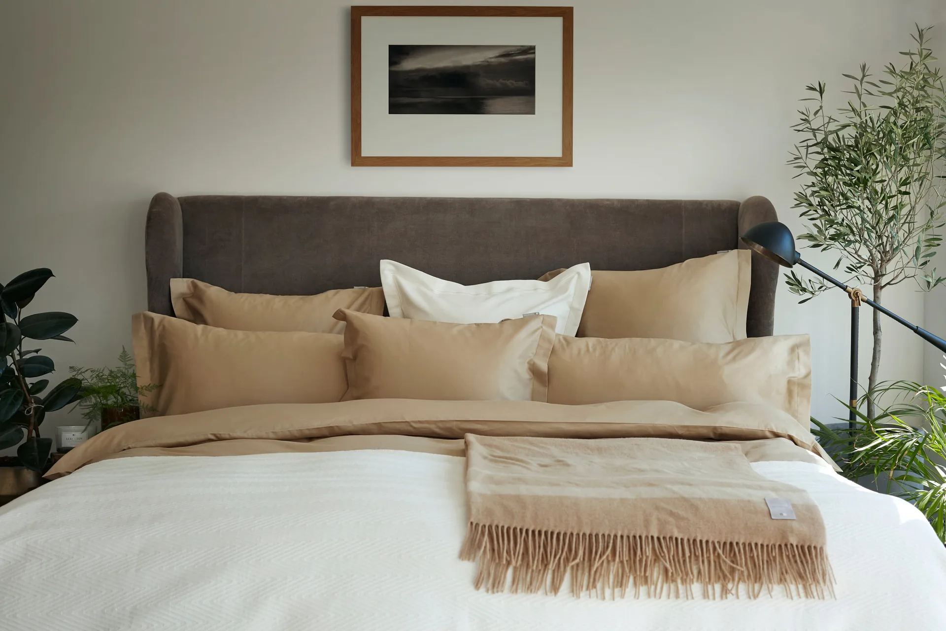 Hotel Cotton Sateen pillowcase 50x90 cm, Light beige Lexington