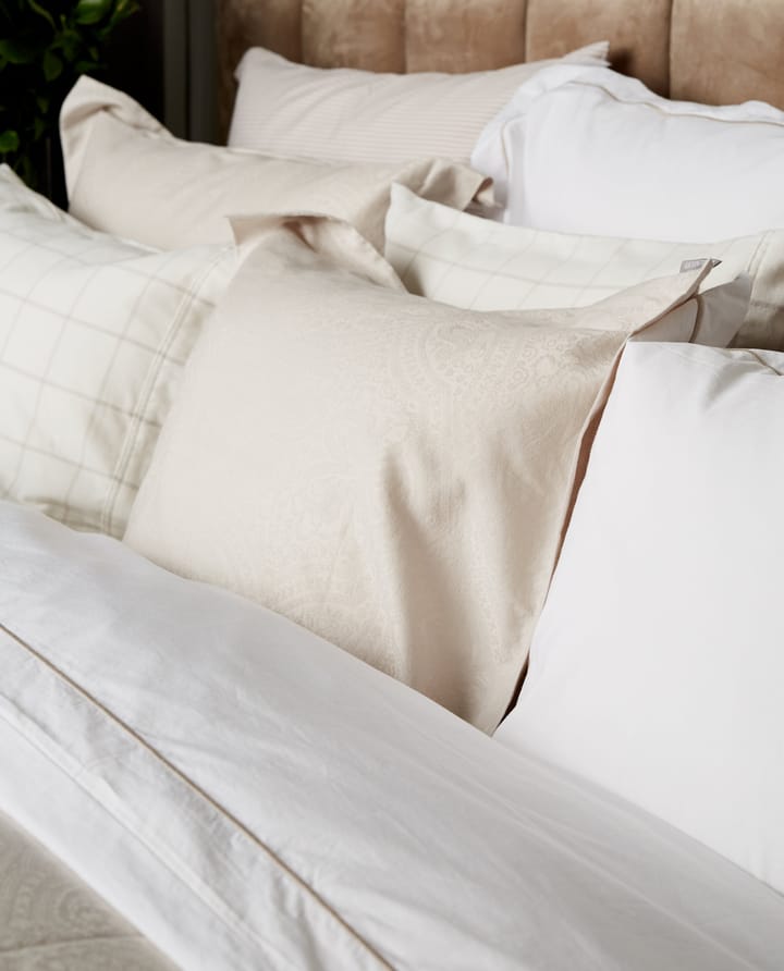 Hotel Percale pillowcase 50x60 cm, White-light beige Lexington