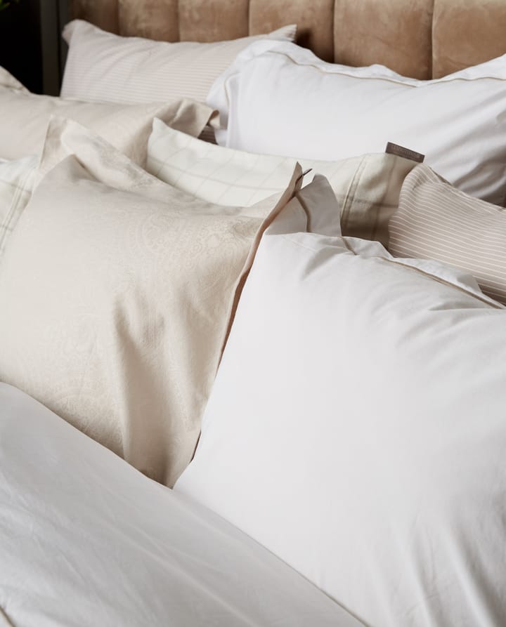 Hotel Sateen Jacquard pillowcase 65x65 cm - Light beige - Lexington