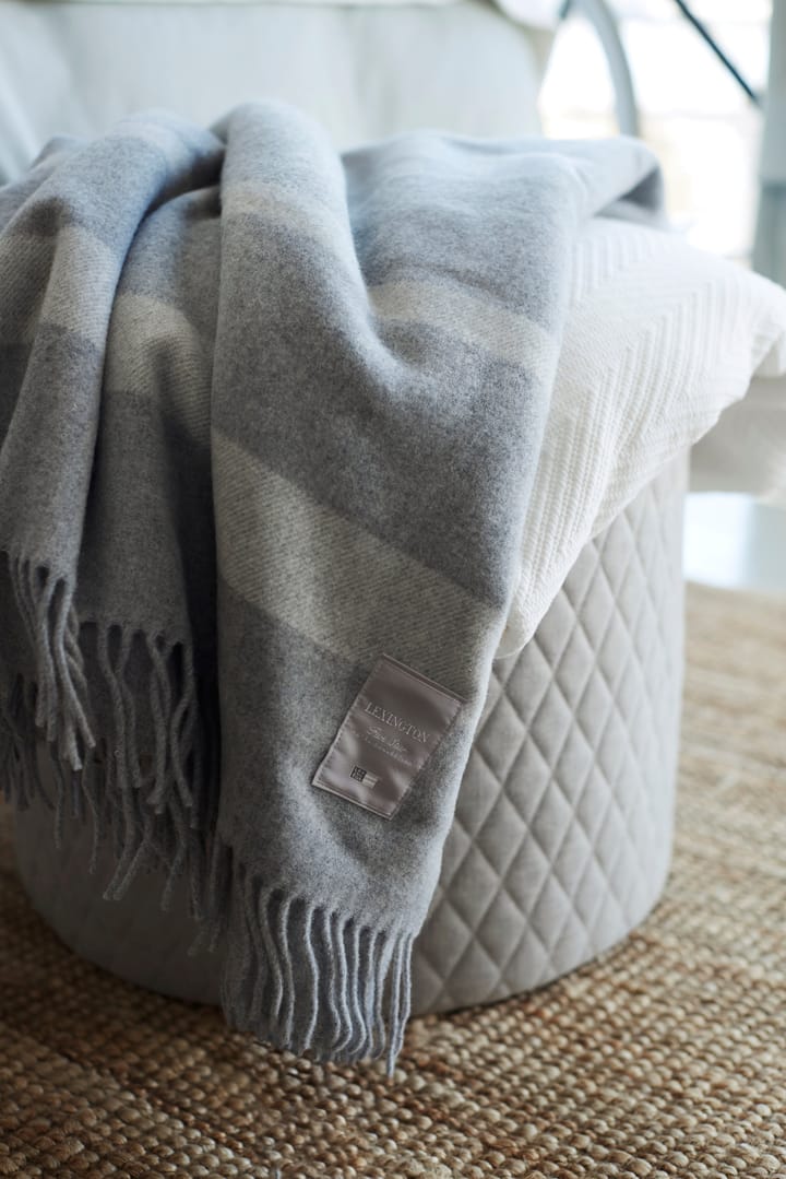 Hotel Wool wool throw 130x170 cm - grey-white - Lexington