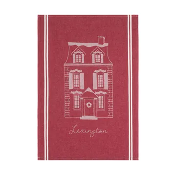 House organic cotton kitchen towel 50x70 cm - Red-white - Lexington