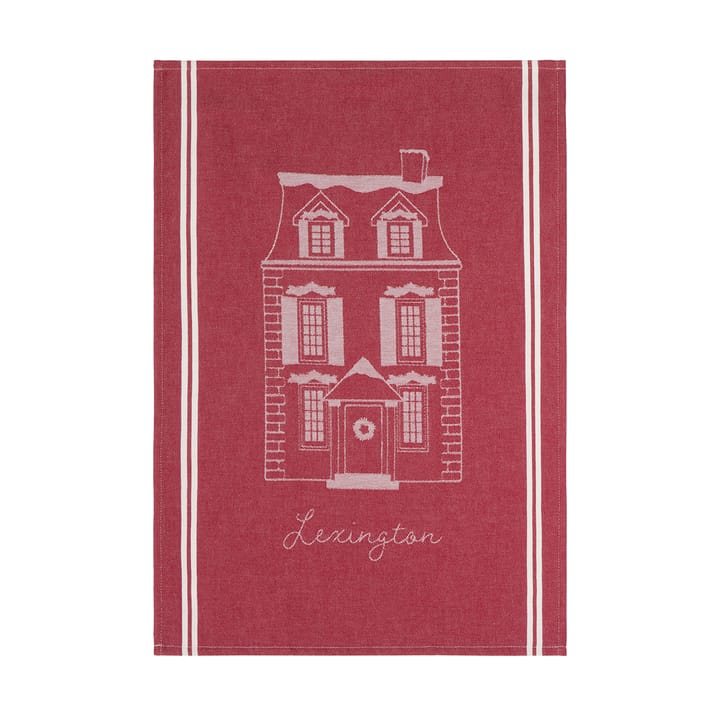House organic cotton kitchen towel 50x70 cm - Red-white - Lexington