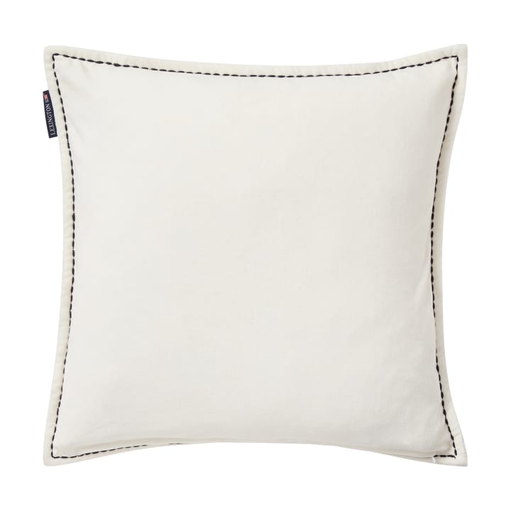 House organic velvet cotton cushion cover 50x50 cm, White-multi Lexington