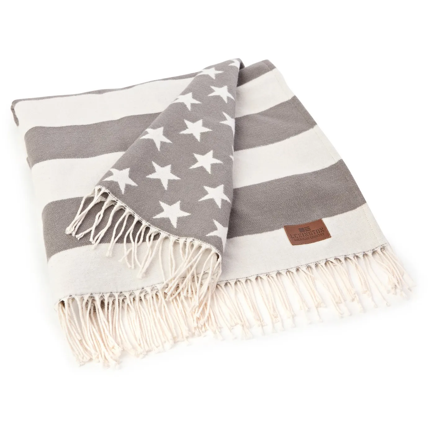 Icons Flag throw 130x170 cm, white-grey Lexington