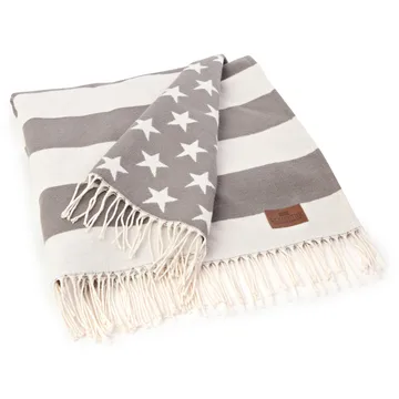 Icons Flag throw 130x170 cm - white-grey - Lexington