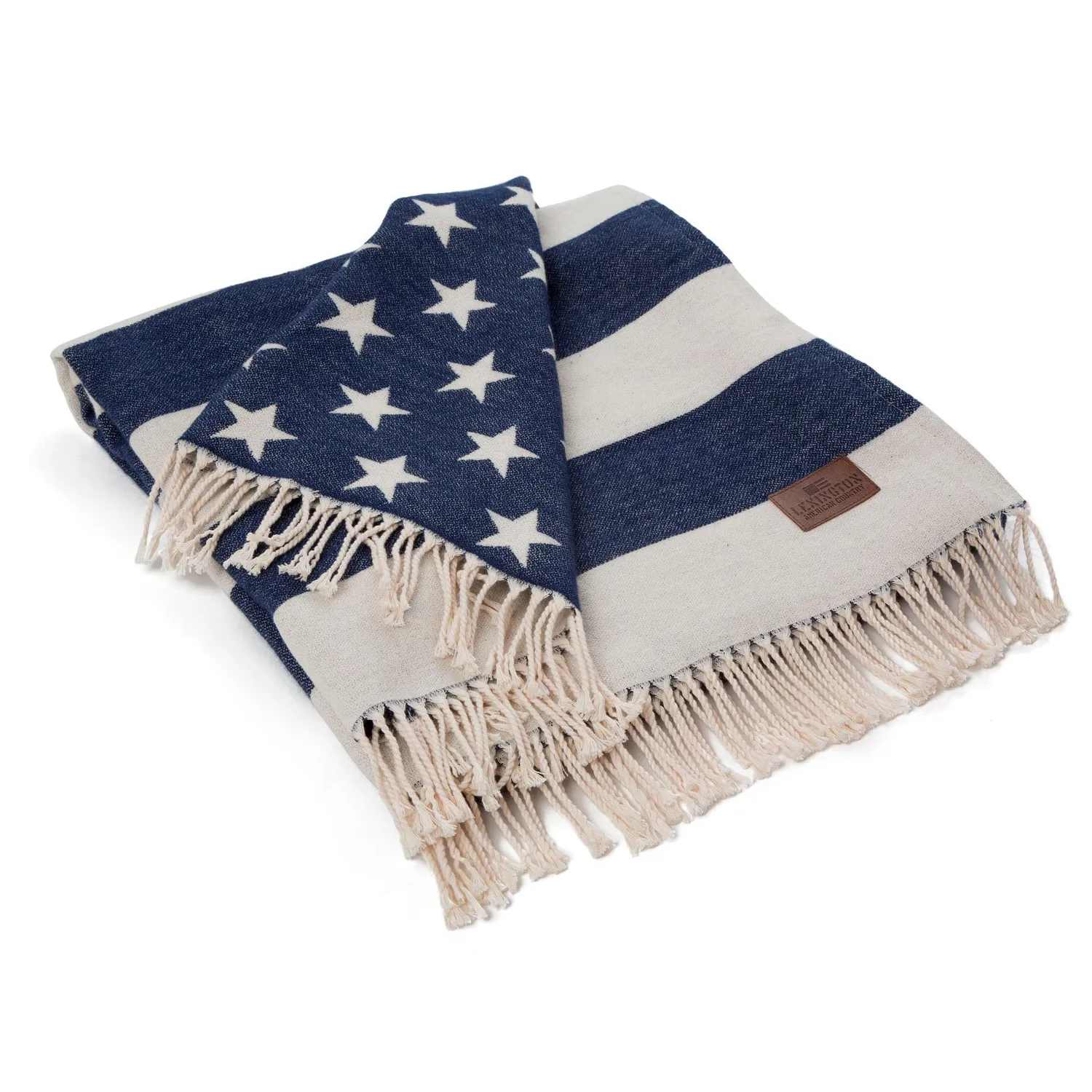 Icons Flag throw 130x170 cm, white-navy Lexington