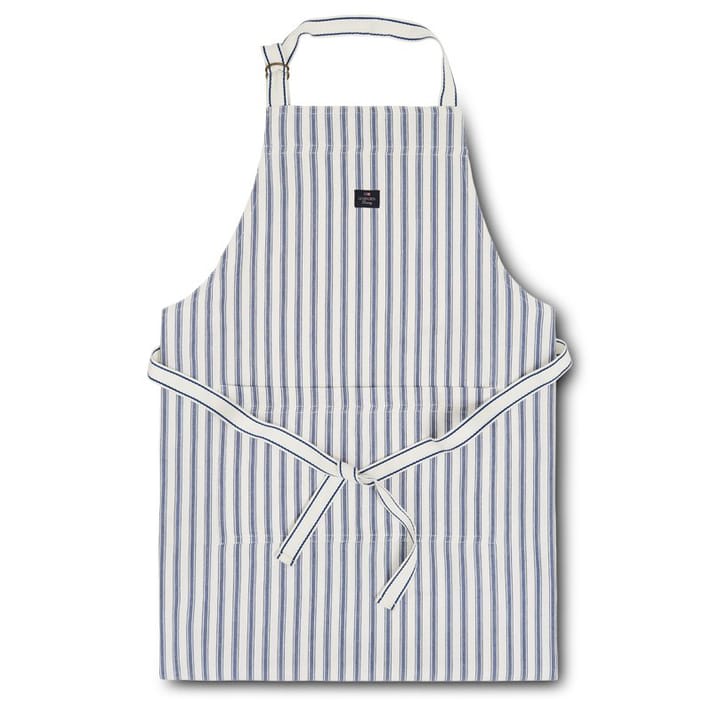 Icons Herringbone Striped apron - blue-white - Lexington