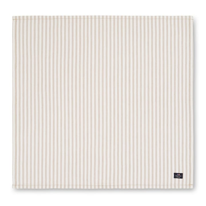 Icons Herringbone Striped napkin 50x50 cm - beige-white - Lexington