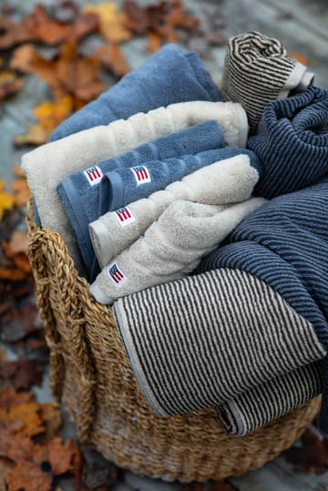 Icons Original Striped bath towel 100x150 cm - Tan-dark gray - Lexington