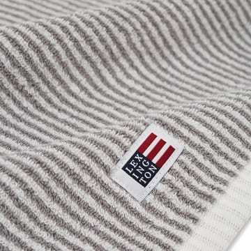 Icons Original Striped bath towel 70x130 cm - white-grey - Lexington