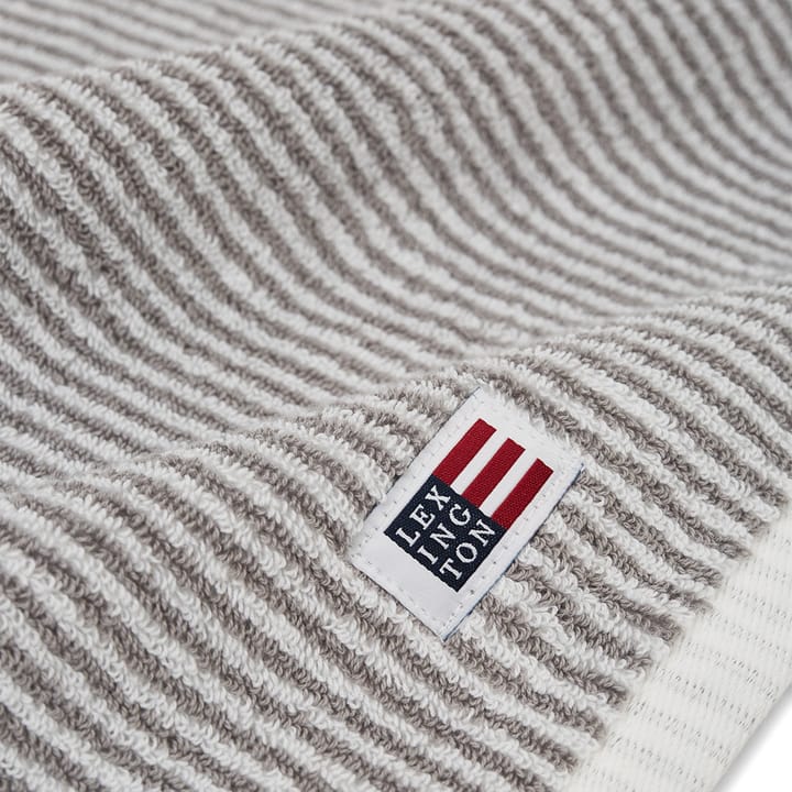 Icons Original Striped towel 30x50 cm - white-grey - Lexington