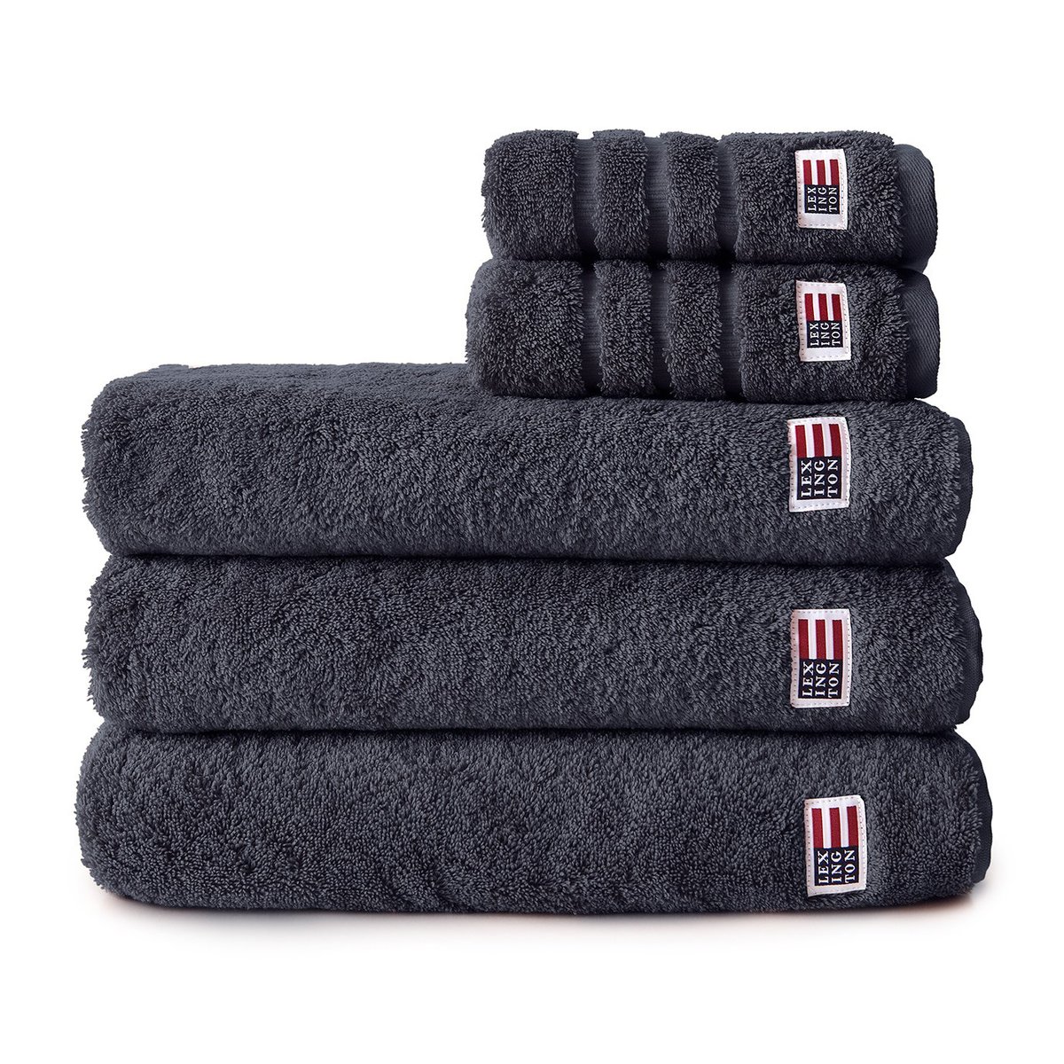 Lexington Icons Original towel 50x100 cm charcoal | Scandinavian Design | Hand towels | Grey