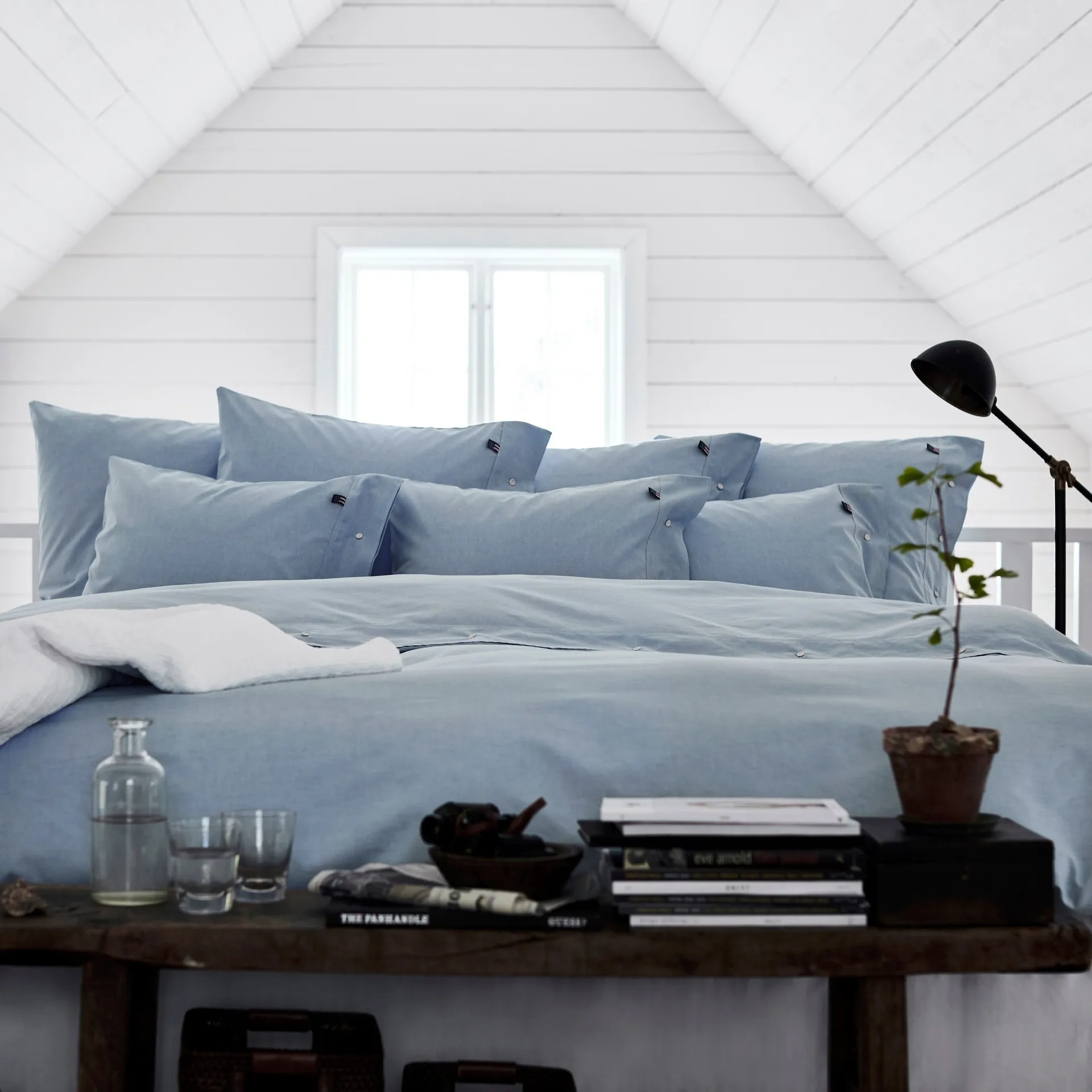 Icons Pin Point duvet cover 220x220 cm, blue Lexington