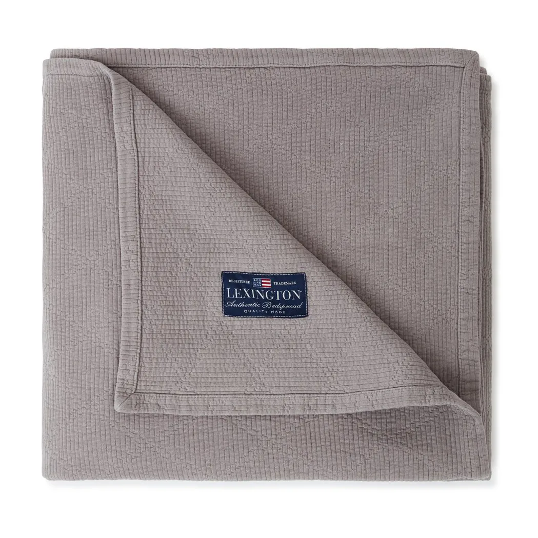 Icons Quilted bedspread 240x260 cm, Gray Lexington