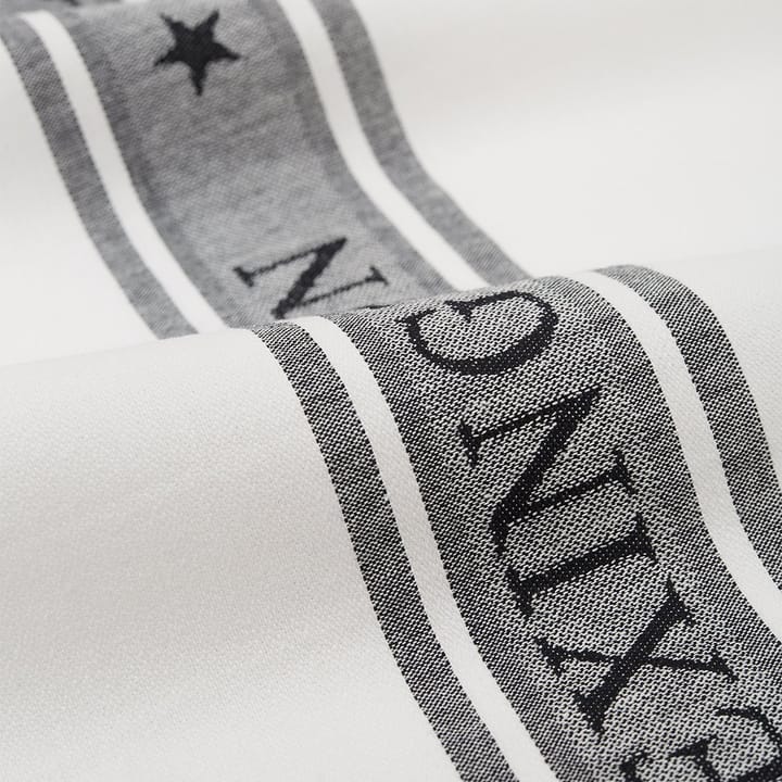 Icons Star kitchen towel 50x70 cm - white-black - Lexington