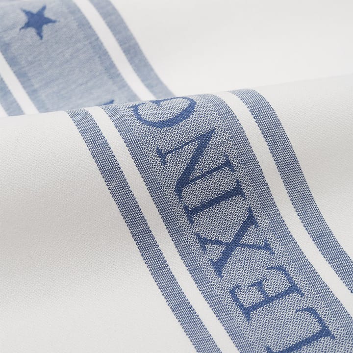 Icons Star kitchen towel 50x70 cm - white-blue - Lexington