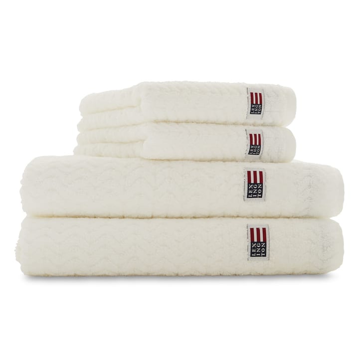 Icons Structured bath towel 70x130 cm - White - Lexington