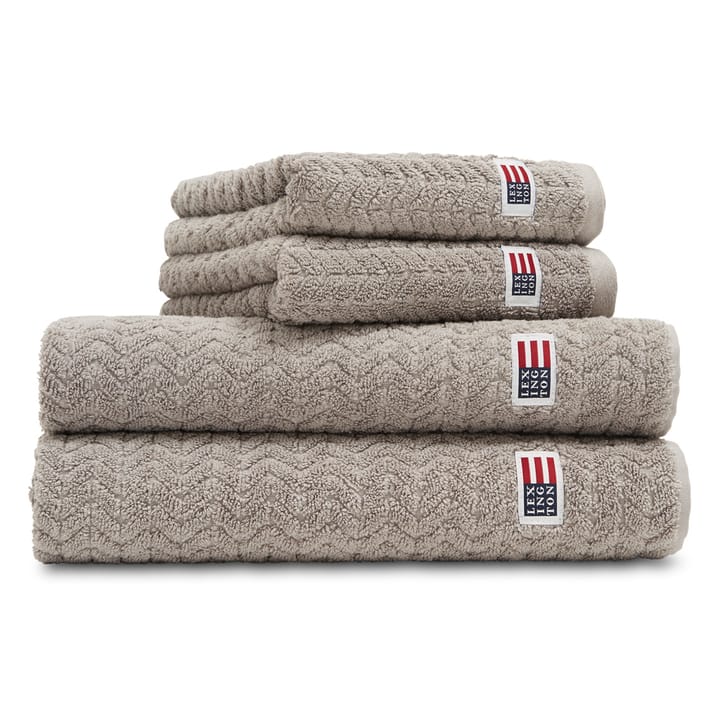 Icons Structured towel 30x50 cm - Dark gray - Lexington