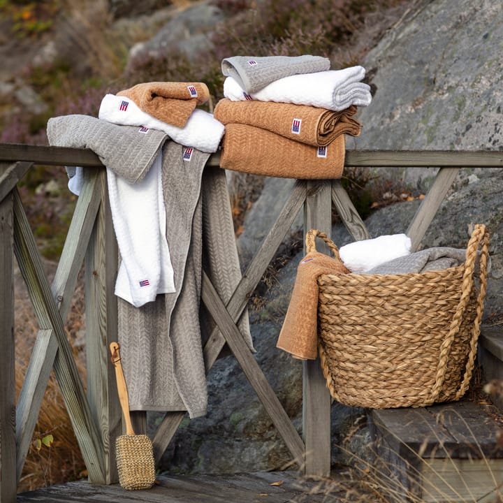 Icons Structured towel 30x50 cm - White - Lexington