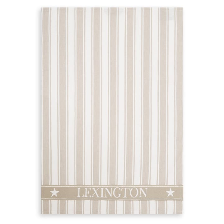 Icons Waffle Striped kitchen towel 50x70 cm - beige-white - Lexington