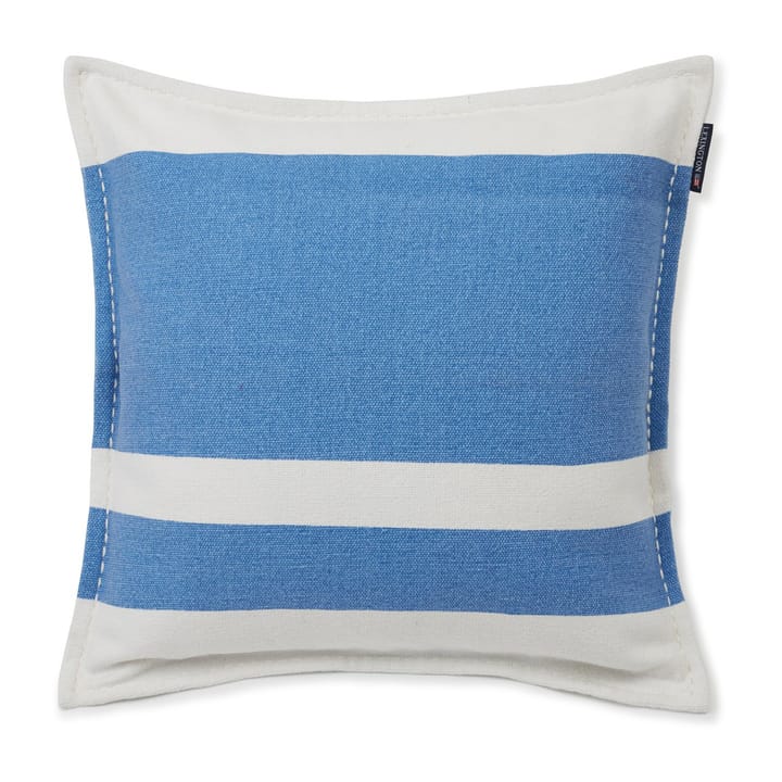 Irregular Striped Cotton pillowcase 50x50 cm - Blue-White - Lexington