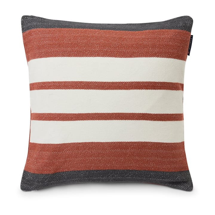 Irregular Striped Cotton pillowcase 50x50 cm, Copper-Grey Lexington