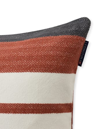 Irregular Striped Cotton pillowcase 50x50 cm - Copper-Grey - Lexington